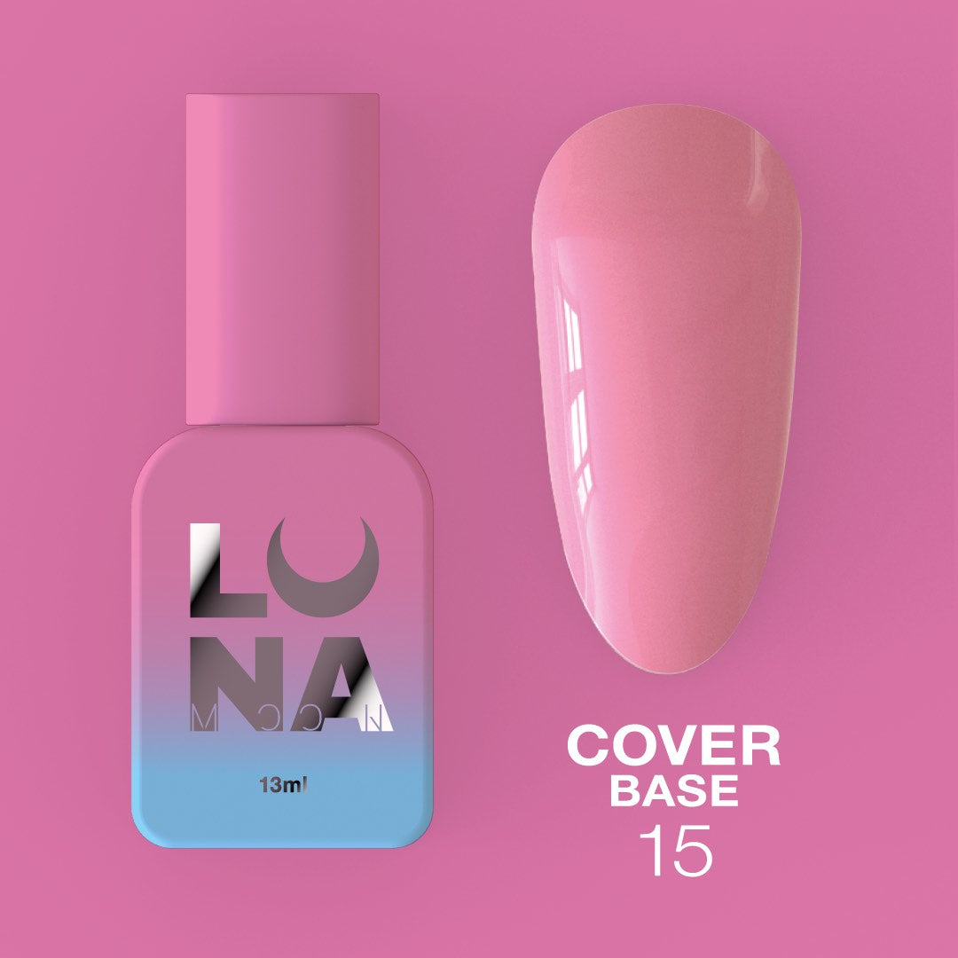 Lunamoon Cover Base 13ml #15 - Baza hybrydowa