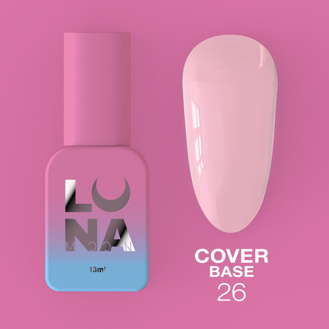 Lunamoon Cover Base 13ml #26 - Baza hybrydowa