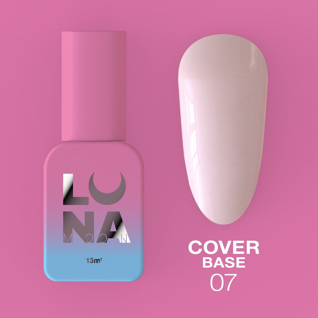 Lunamoon Cover Base 13ml #7 - Baza hybrydowa