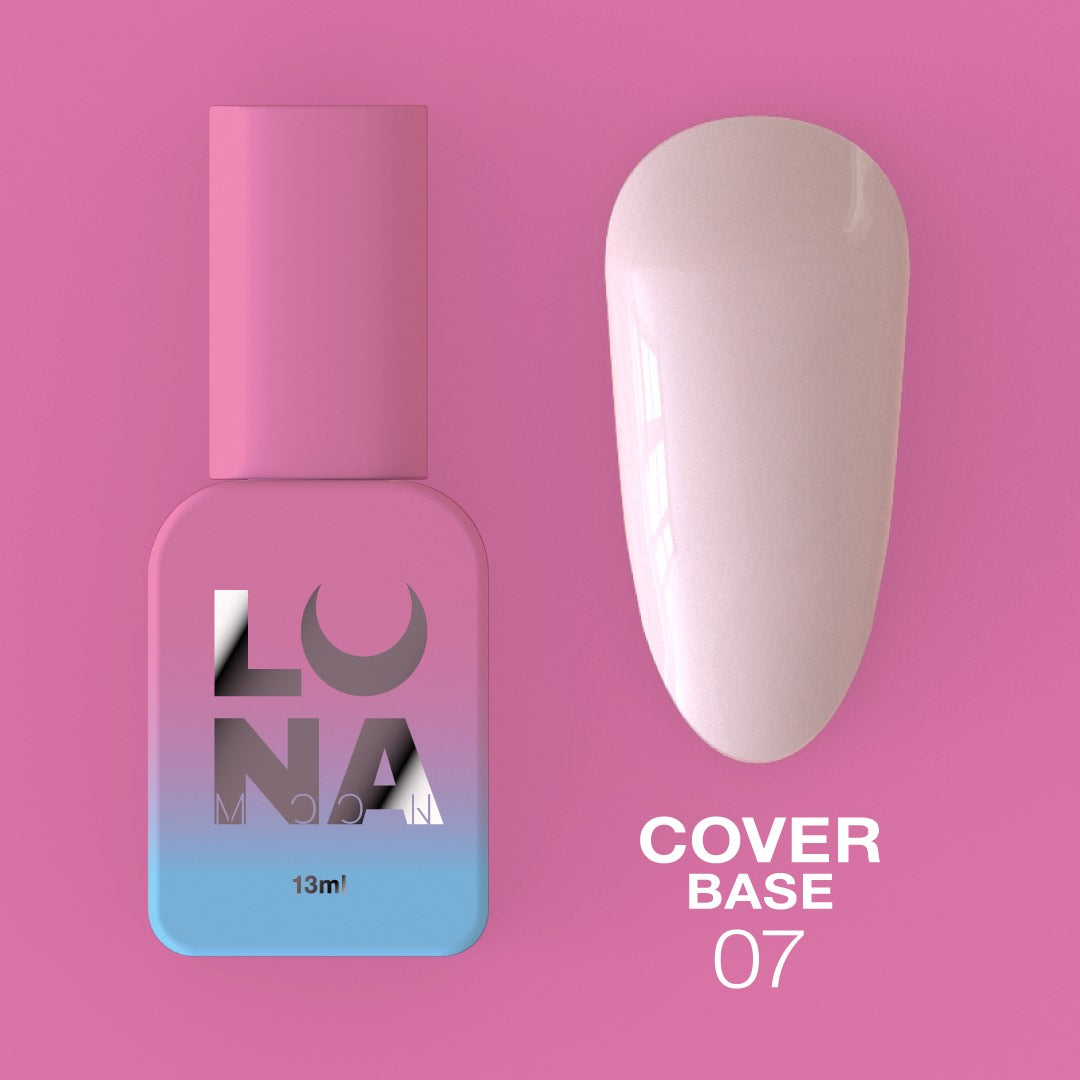 Lunamoon Cover Base 13ml #7 - Baza hybrydowa