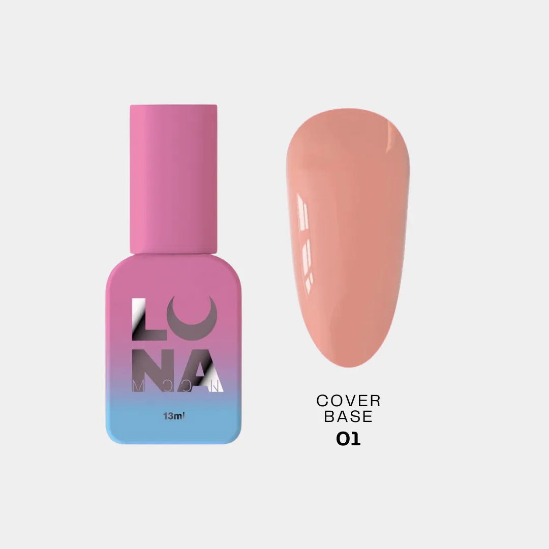 Lunamoon Cover Base 13ml #1 - Baza hybrydowa