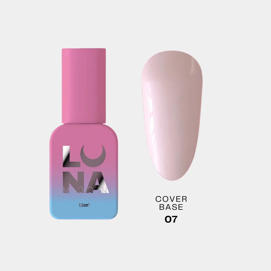 Lunamoon Cover Base 13ml #7 - Baza hybrydowa