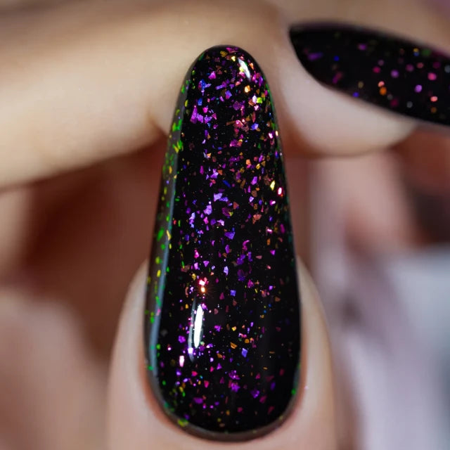 Top Hybrydowy z Efektem Holo Flakes