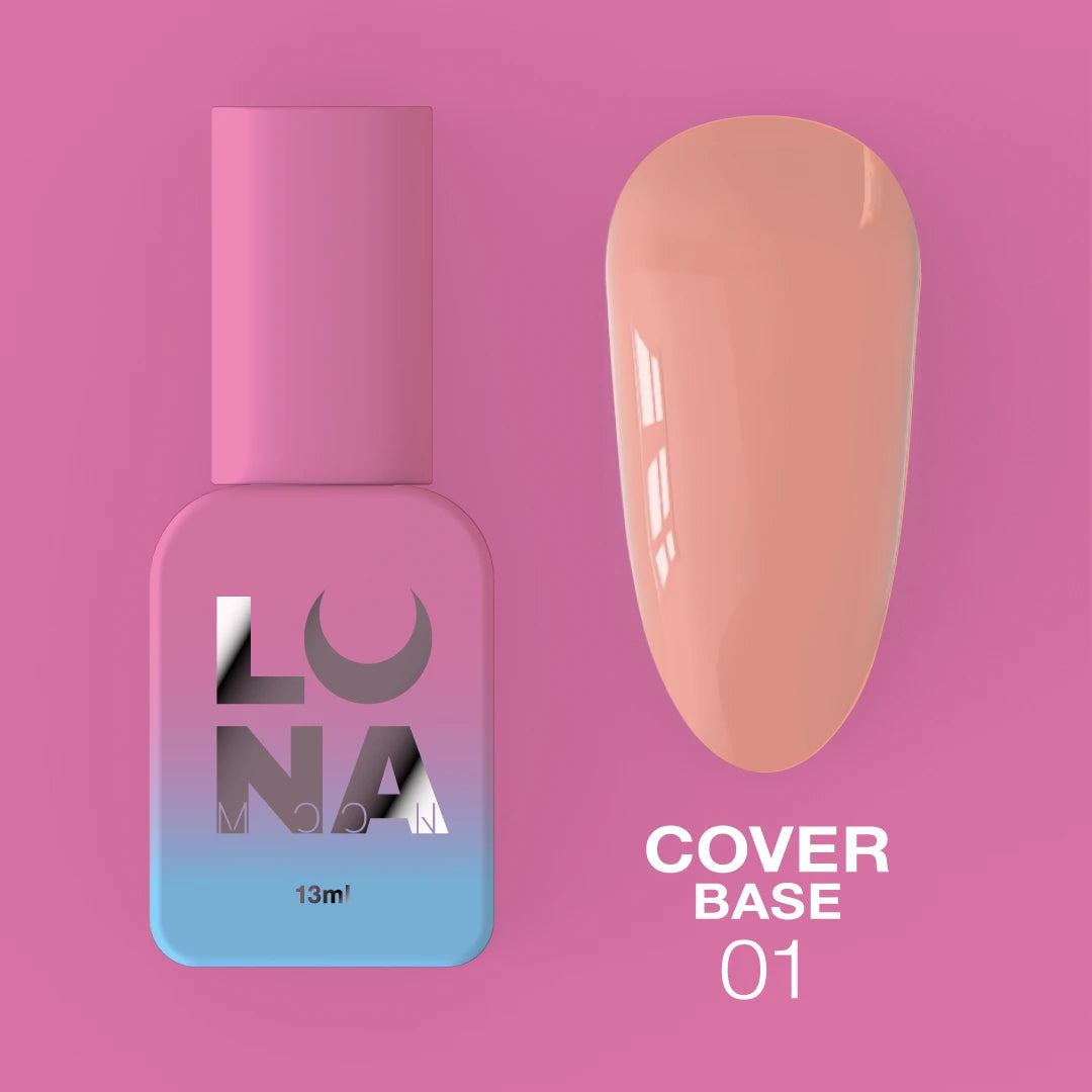 Lunamoon Cover Base 13ml #1 - Baza hybrydowa