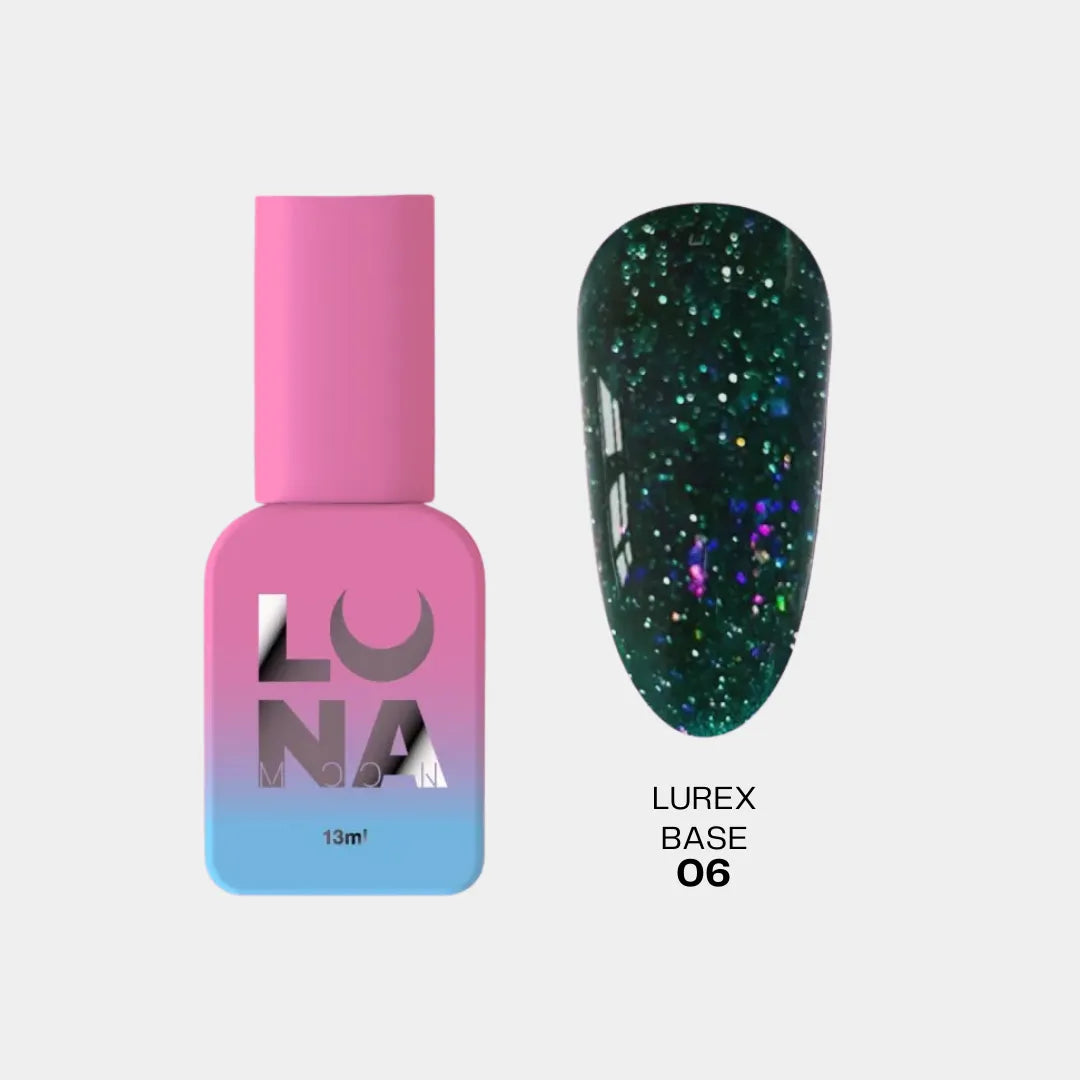 Lunamoon Lurex Base 13 ml #6 - Baza kamuflażowa