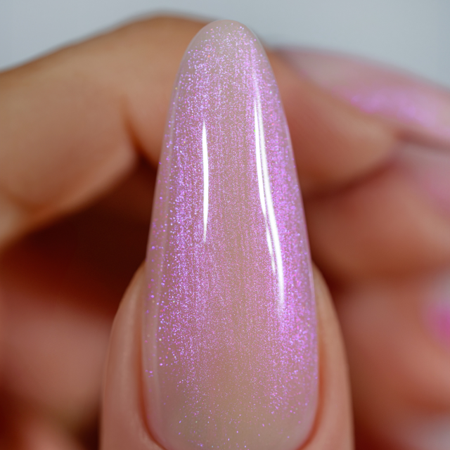 Top Hybrydowy z Drobinkami Pink Pearl